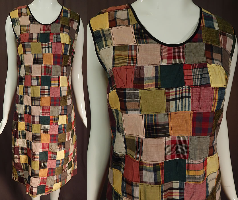 Vintage Peck & Peck Fifth Ave NY Imported India Madras Patchwork Shift Dress
This vintage Peck & Peck Fifth Ave. NY imported India Madras patchwork shift dress dates from the 1960s.