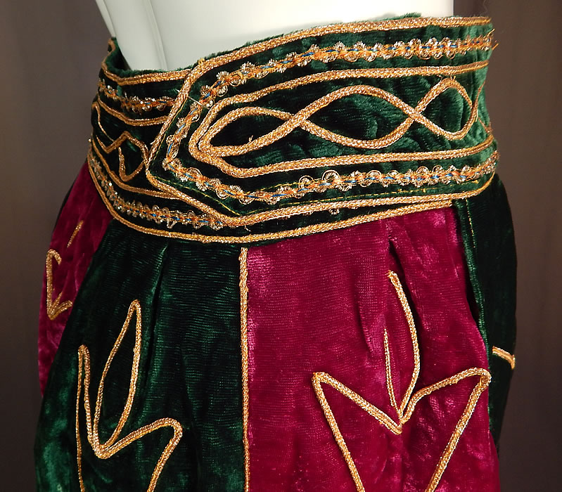 Vintage Indian Purple & Green Gold Embroidered Velvet Patchwork Maxi Skirt
The skirt measures 37 inches long, with a 28 inch waist. It is in good condition and is just missing the closure at the waist. This is truly a wonderful piece of boho India wearable art!