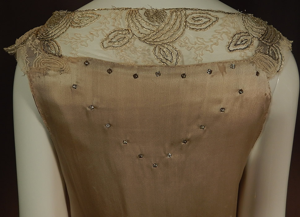 Vintage Gray Silk Rhinestone Silver Beaded Bow Handkerchief Hem Flapper Dress
Great for design inspiration! This is truly a wonderful piece of wearable textile art!