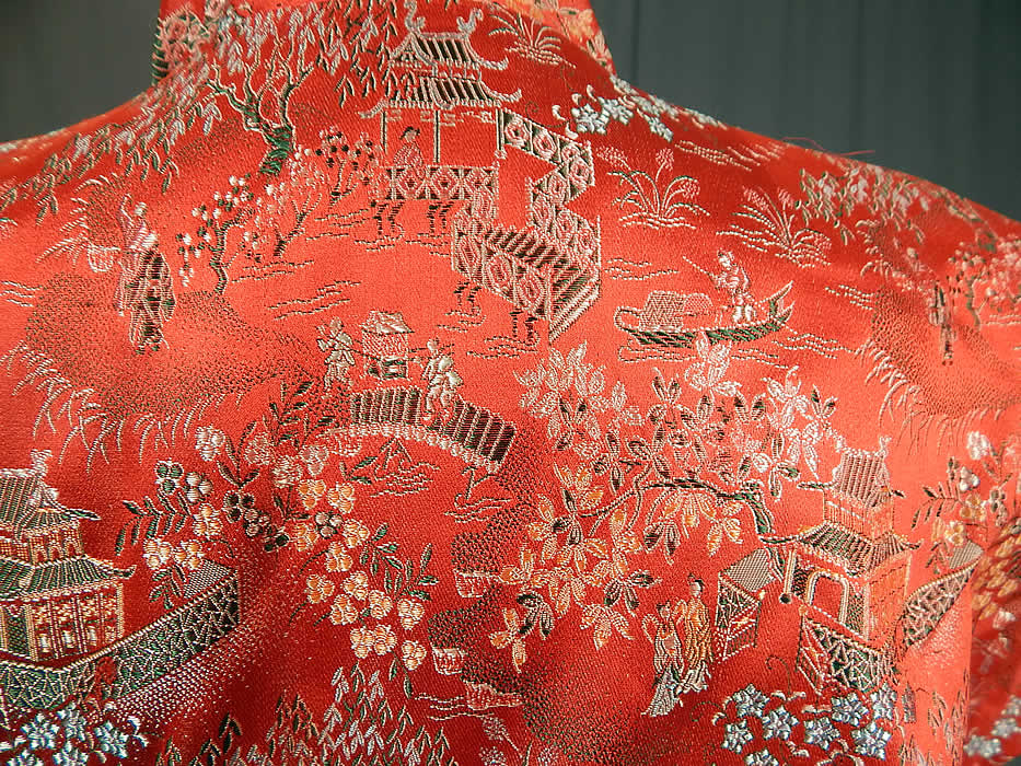 Vintage Original Ina Mae of Hollywood Chinese Red Silk Brocade Blouse Top
The top measures 20 inches long, with a 36 inch bust and 28 inch waist. It is in excellent condition. This is truly a wonderful piece of wearable Asian inspired textile art!