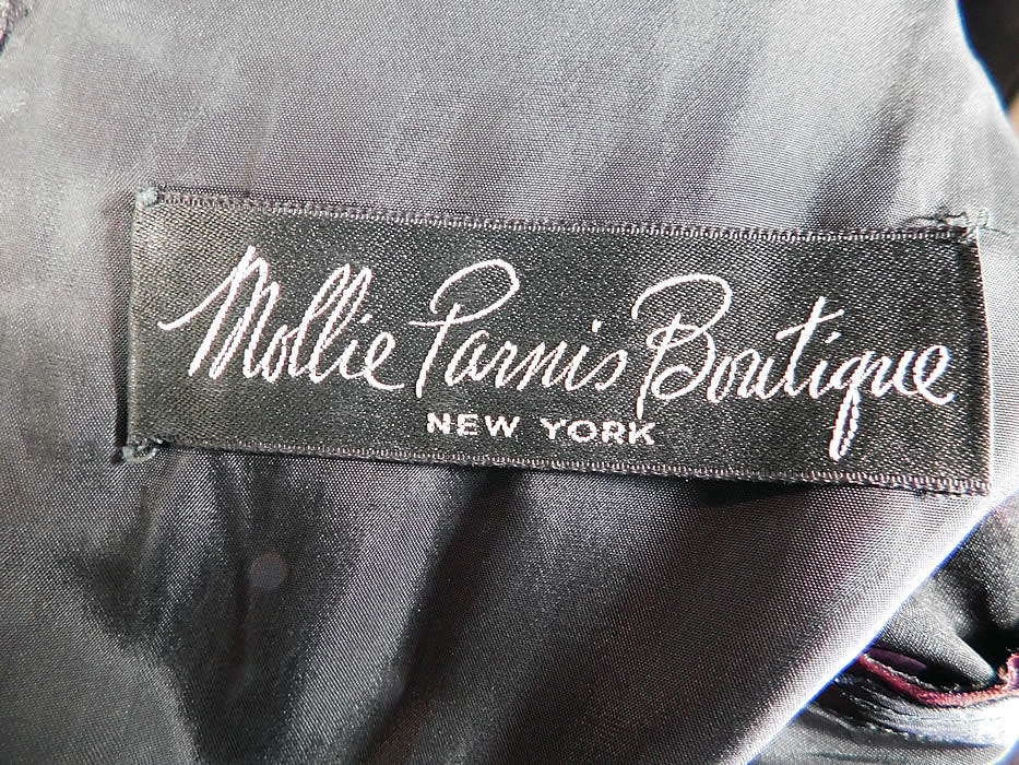 Vintage Mollie Parnis Boutique Floral Polka Dot Print Poet Sleeve Boho Maxi Dress
There is a "Mollie Parnis Boutique New York" designer label sewn inside. 