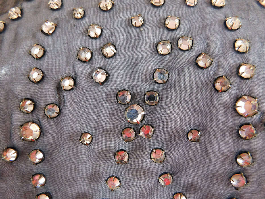 Vintage Art Deco Style Sheer Black Rhinestone Beaded Glitzy Evening Coat Jacket
This is truly an amazing piece of quality custom made Art Deco style wearable art.