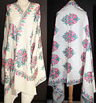 Embroidered Paisley Pashmina Shawl.