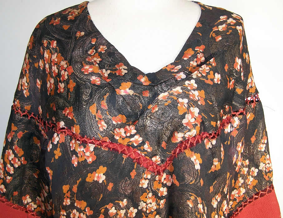 Art Deco Gold Lam&eacute; Cinnabar Slip Dress & Tunic Top