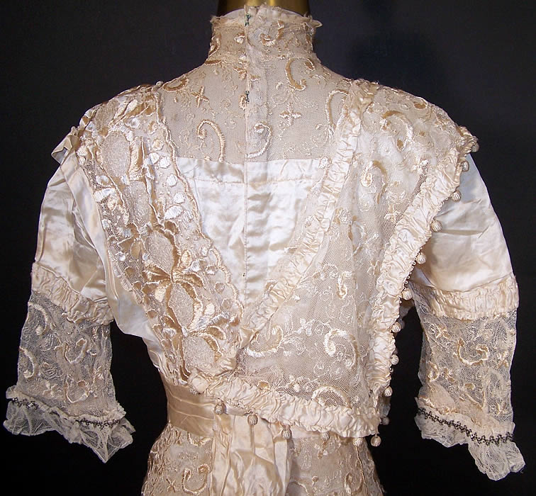 Titanic Silk Lace Beaded Wedding Gown Dress