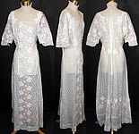 Edwardian White Eyelet Batiste Lawn Lace Wedding Dress 