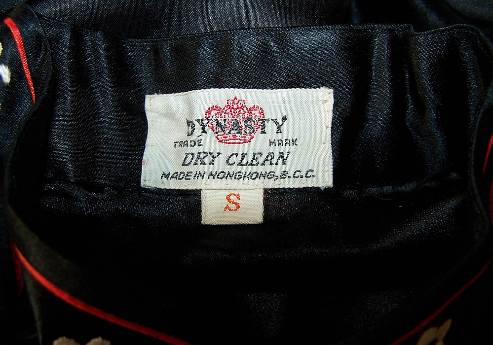 Dynasty Chinese Silk Embroidered Dragon Jacket  Close up.