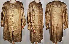 Art Deco Gold Lam&eacute; Red Dot Evening Coat Jacket