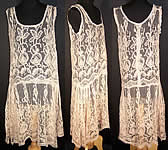 Pink Embroidered Net Lace Drop Waist Dress
