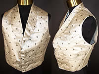 Victorian Gentlemen's Silk Brocade Wedding Waistcoat Vest 