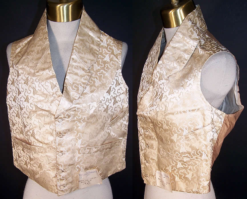 US Congressman Marius Schoonmaker 1837 Wedding Waistcoat Vest   Front view.