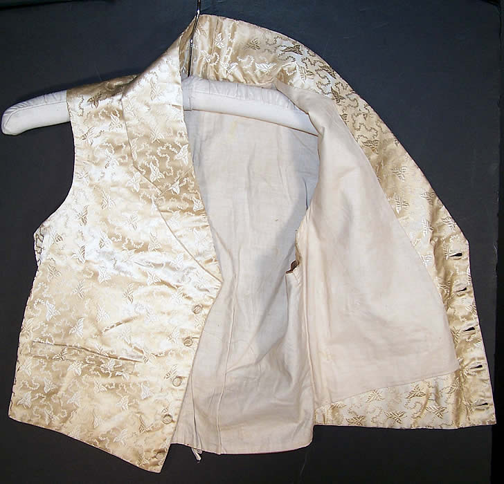 US Congressman Marius Schoonmaker 1837 Wedding Waistcoat Vest  inside view
