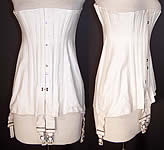 Unworn Edwardian Warner's No. 304 White Cotton Longline Corset Garters 