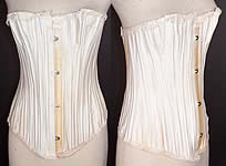 Victorian White Cotton Coutil Lace S Bend Hourglass Corset