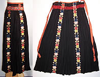 Vintage Czech Bohemia Folk Costume Apron Skirt