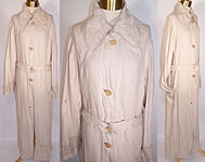 1910 Edwardian Vintage Men's Belted Linen Travel Motoring Driving Duster Coat Jacket