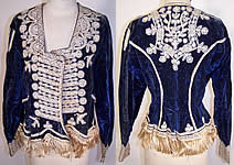 Antique Spanish Conquistador Bolivian Milkmaids Folk Costume Velvet Beaded Jacket