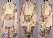 1920s Art Deco Yellow Cream Silk Gold Lam&eacute; Cocoon Cape Cloak Shawl