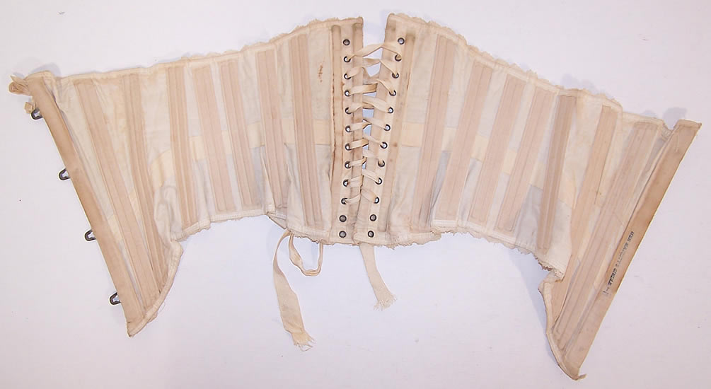 Victorian Her Majesty's Girdle White Cotton Lace Short Sporting Riding Corset