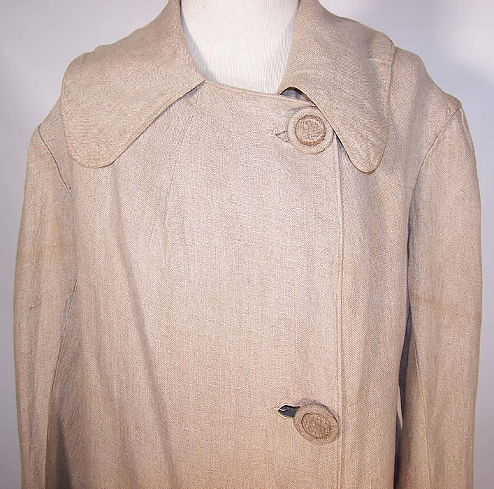 Edwardian Women's Linen Travel Motoring Driving Duster Coat Jacket
