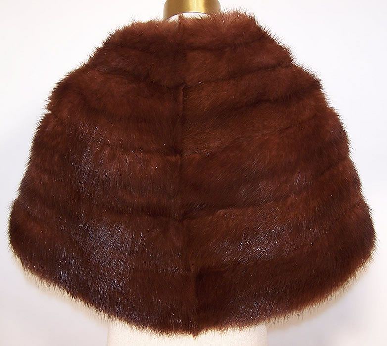 Vintage Fur Nakamura Ginza Tokyo Mink Tails Stole Shawl Wrap Cape