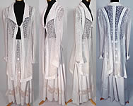 Edwardian White Linen Net Soutache Work Walking Suit Dress Jacket & Skirt