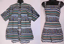 Vintage Rose Marie Reid Cotton Print Playsuit Swimsuit Coverup Top.