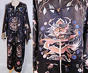 Antique Chinese  Dragon Silk Embroidered Opera Robe Coat