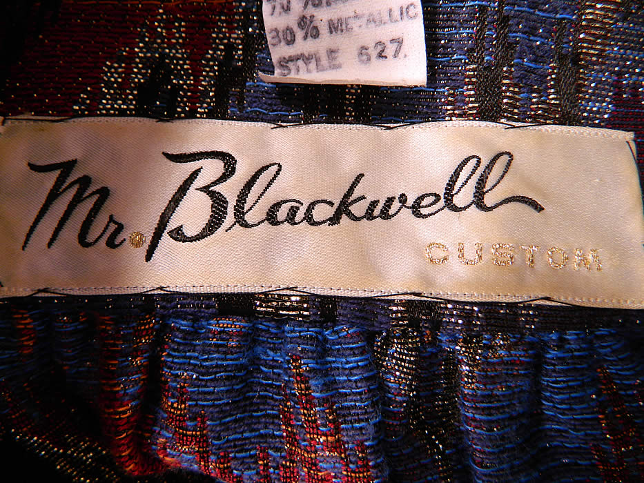 Vintage Mr. Blackwell Custom Missoni Style Striped Zigzag Lam&eacute; Suit Jacket & Skirt. 