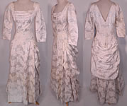 Vintage Vogue Couturier Design Silver Lame Brocade Sheath Dress Evening Gown Lam&eacute;