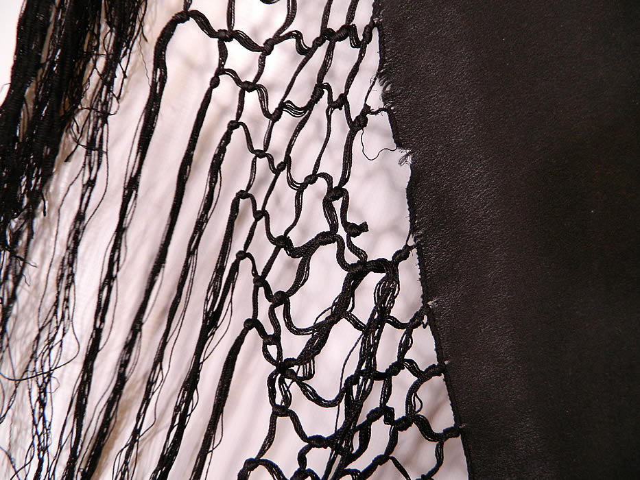 Vintage Black Silk Floral Pastel Embroidered  Flapper Boho Piano Shawl . It is in good condition, with only a small fray of loose fringe along the side edging (see close-up). This beautiful bohemian piano shawl is a wonderful piece of wearable textile art! 