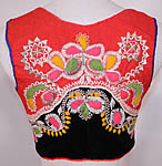Antique Vintage Portugal Portuguese Folk Costume Embroidered Wool Vest Top