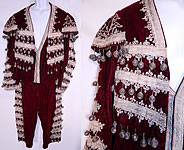 Vintage Spanish Matador Bullfighter Bolero Jacket Knickers Red Velvet Costume