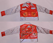 Vintage WWII Japan Souvenir Tour Jacket Child's Shirt Satin Embroidered Map