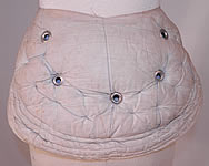 Victorian Antique Grommet Bustle Quilted Cotton Pad Pillow Crescent Crinolette
