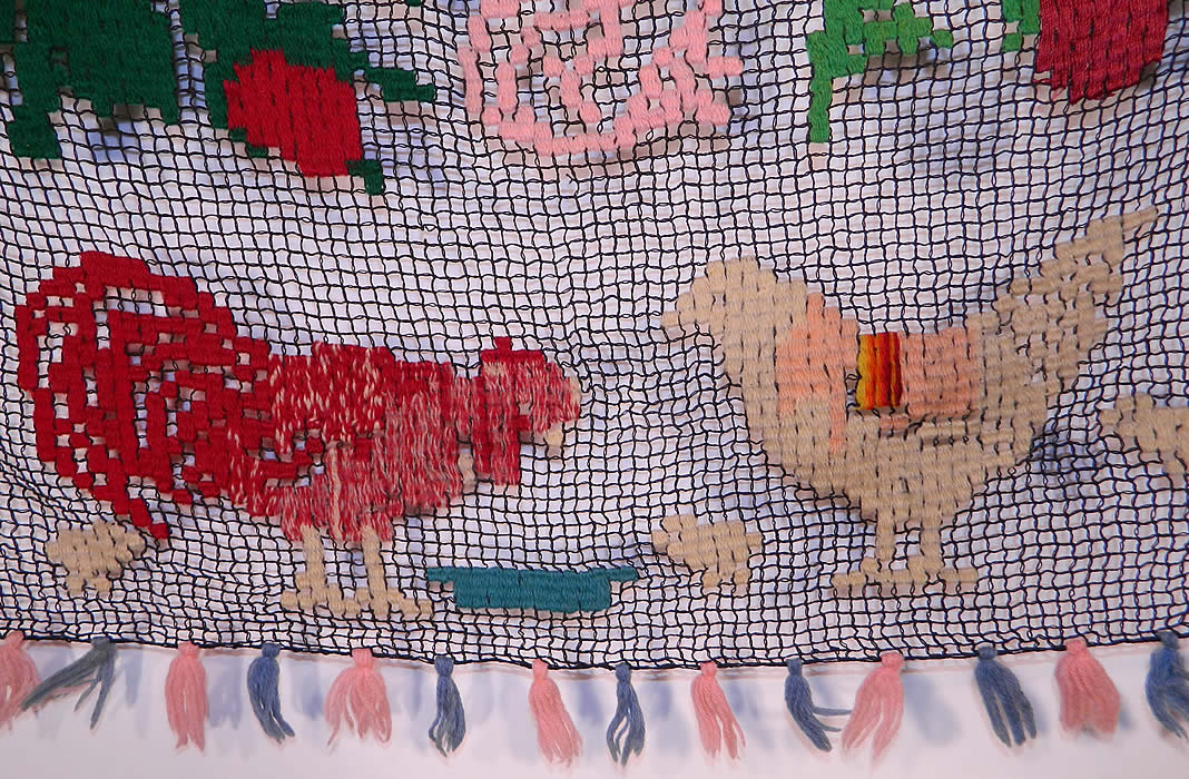 Vintage Colorful Ribbonwork Woven Crochet Fringe Floral Peacock Bird Boho Shawl
This beautiful boho chic shawl has a rectangle square shape with pictorial lush floral and fauna design. 