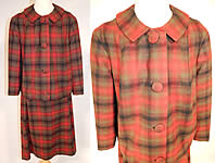 Vintage Womens Pendleton Plaid Tartan Virgin Wool Suit Jacket & Skirt
