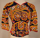 Vintage Antique Indian Gujarati Kutch Work Embroidered Mirror Choli Boho Blouse Top
