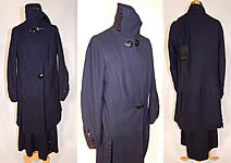 Edwardian George R Taylor Co. Blue Wool Winter Walking Suit Jacket Coat & Skirt
