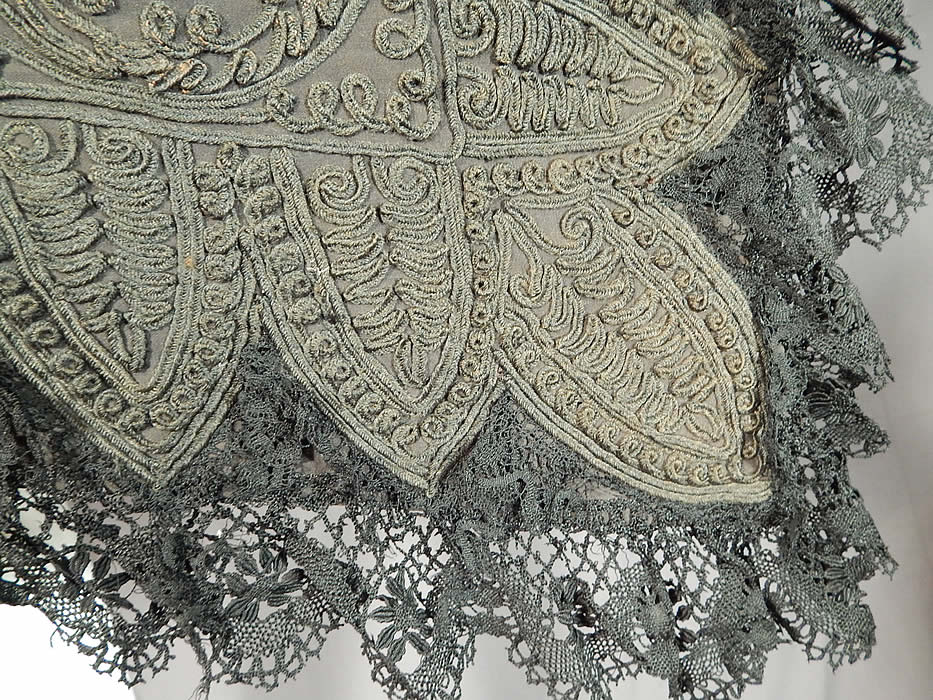 Victorian Black Wool Soutache Embroidery Work Lace Dolman Mantle Cape
This is truly a wonderful piece of antique Victoriana wearable art! 