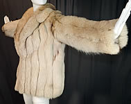 Vintage The Evans Collection Amber Fox Fur Shawl Collar Winter Coat Jacket
