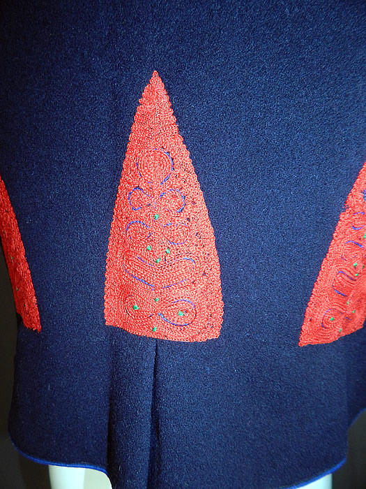 Vintage Antique Macedonian Folk Costume Embroidered Woolen Vest Top
The vest measures 20 inches long, with a 38 inch waist and 40 inch chest. It has wonderful workmanship and hand done details. 
