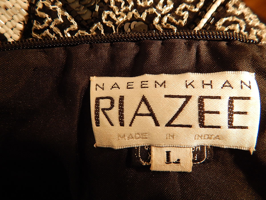 Vintage Naeem Khan Riazee Art Deco Flapper Style Beaded Blouse Sleeveless Top NWT
There is a "Naeem Khan Riazee Made in India" designer label sewn inside and  size Large tag.