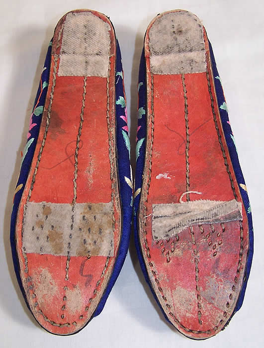 Chinese Silk Embroidered Slipper Shoes   