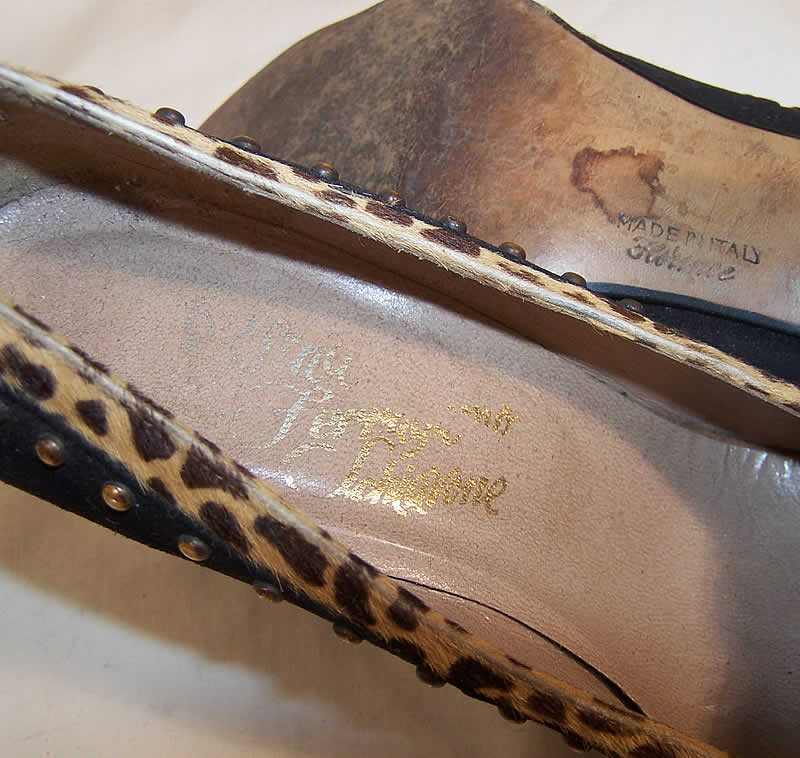 Rosina Ferragamo Schiavone Spotted Fur Pumps Close up.