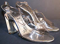 Imperial Sculpted Lucite Heel Plastic Disco Shoes