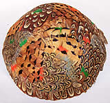 Vintage Ladies Pheasant Feather Mushroom Beret Hat 