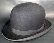 Vintage Paul Paris Gentlemen's Black Felt Wool Bowler Derby Hat 
