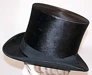 Victorian Bent & Bush Boston Black Beaver Gentlemen's Opera Top Hat