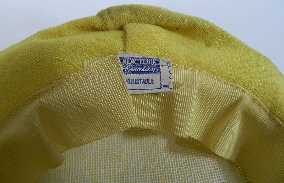 Vintage New York Creation Yellow Rose of Texas Small Cocktail Tilt Hat Fascinator